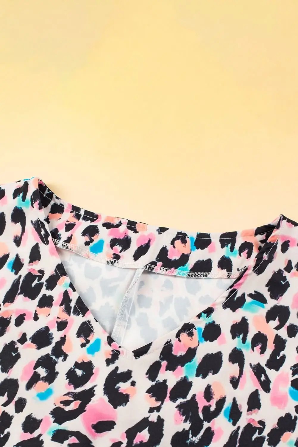 Brown leopard batwing top for plus sizes - Love Salve